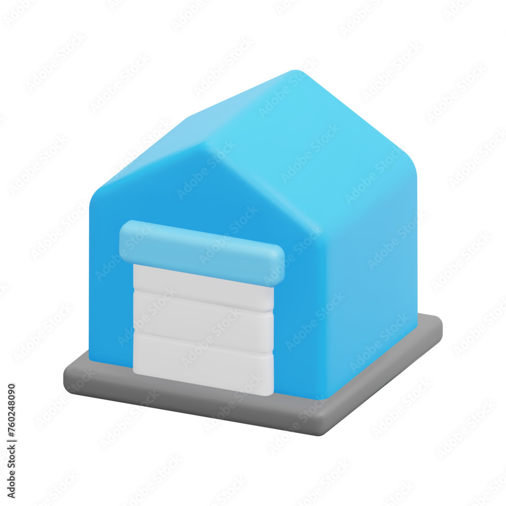 3d garage icon vector. Isolated on white background. 3d building and architecture concept. Cartoon minimal style. 3d vector building icon render illustration. 3d garage icon vector. Isolated on white background. 3d building and architecture concept. Cartoon minimal style. 3d vector building icon render illustration.