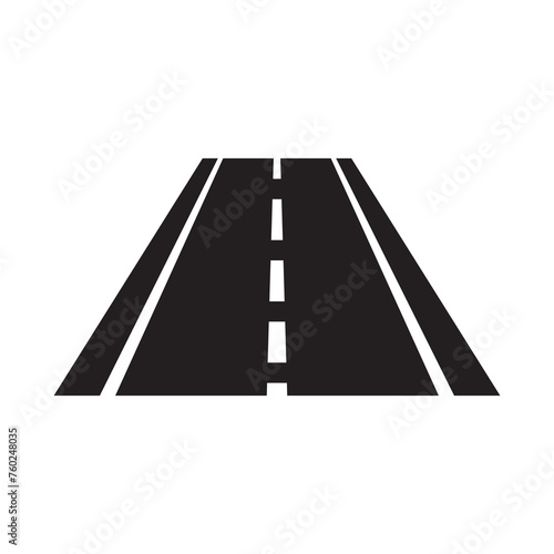 Road icon simple black vector illustration on white background..eps