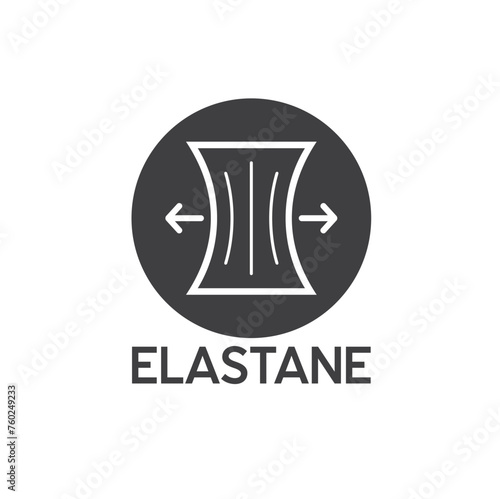 elastane symbol, elastane label, vector art.