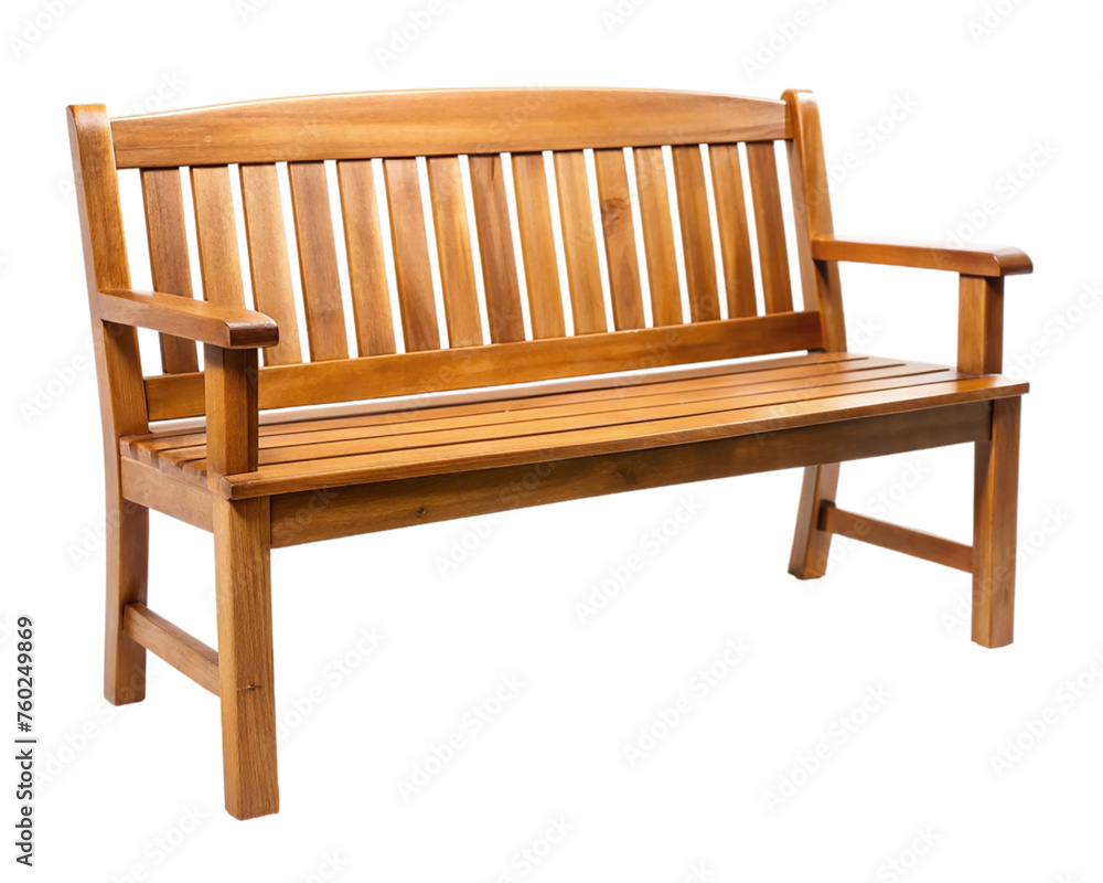 Wooden park bench. isolated on transparent background. Wooden park bench. isolated on transparent background.