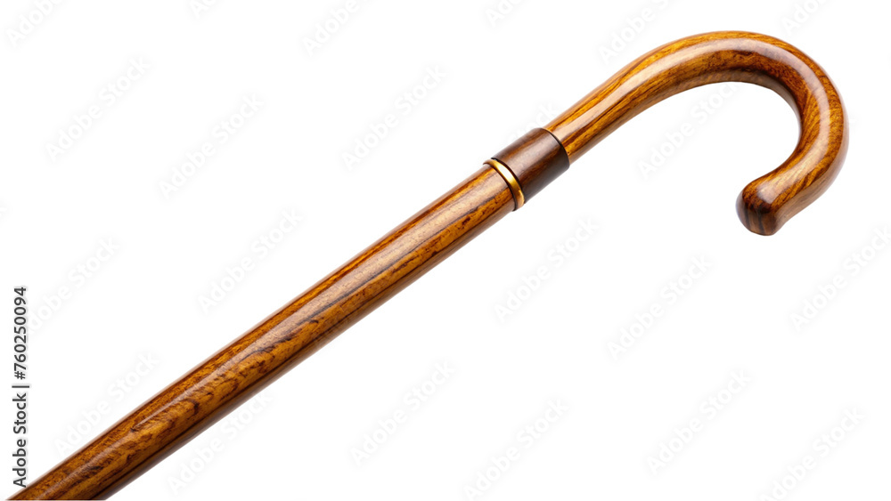 Wooden walking stick cane. isolated on transparent background. Wooden walking stick cane. isolated on transparent background.