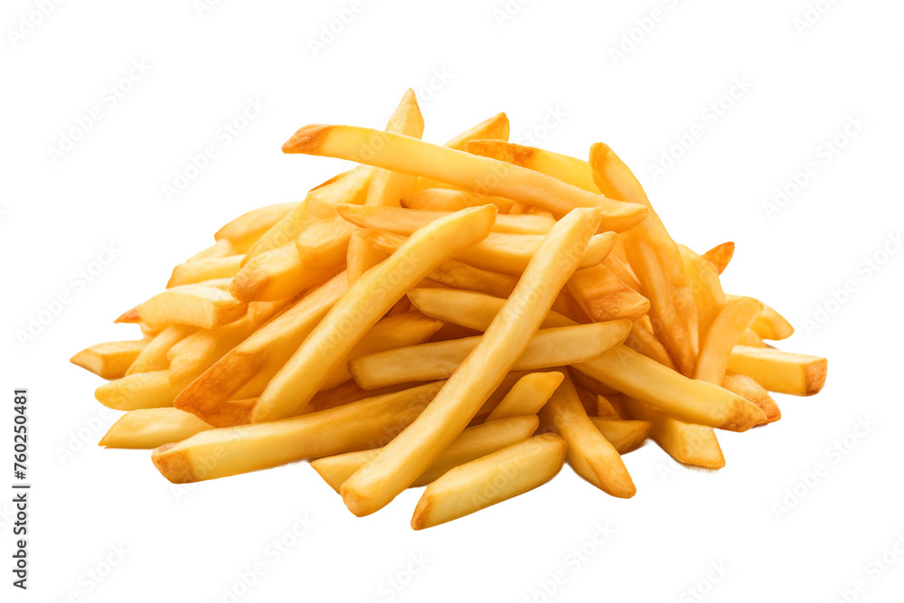Freshly fried french fries, generation AI Freshly fried french fries, generation AI