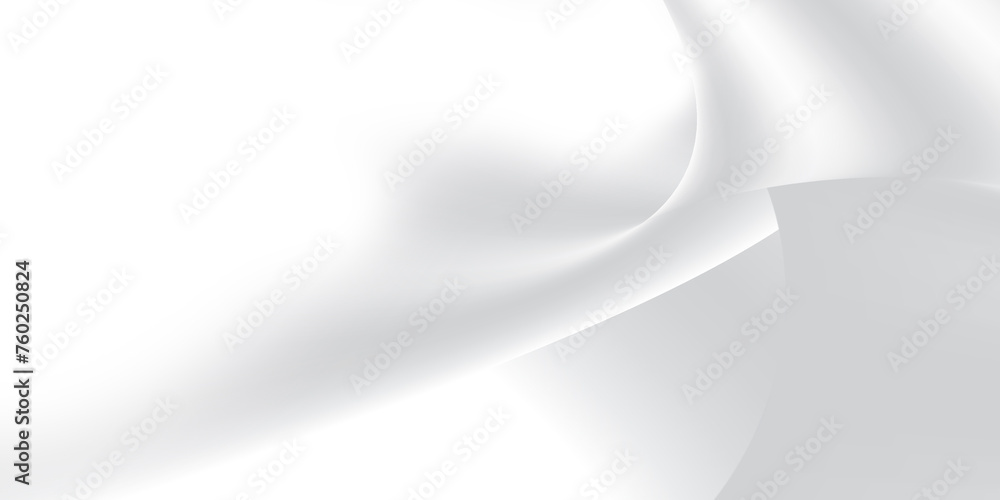 Obraz premium Curtain white wave soft shadow and blurred. frabic shapes curve designs. abstract backround on isolated.