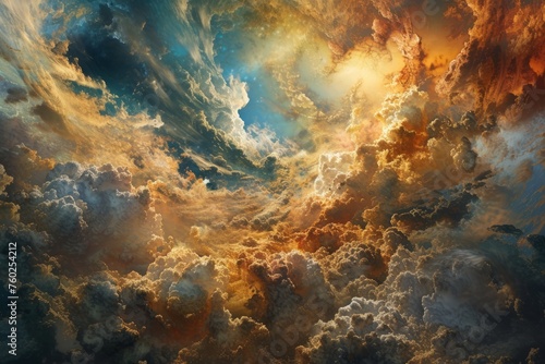 Creation of heaven and earth great art. Generative AI