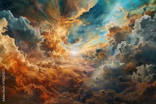 Creation of heaven and earth great art. Generative AI