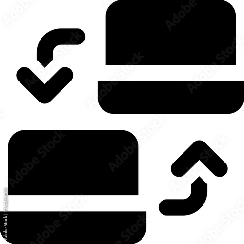syncing icon. vector glyph icon for your website, mobile, presentation, and logo design.