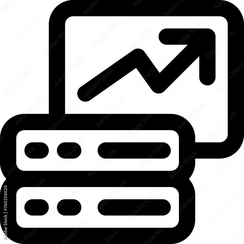 statistic server icon. vector line icon for your website, mobile, presentation, and logo design. statistic server icon. vector line icon for your website, mobile, presentation, and logo design.