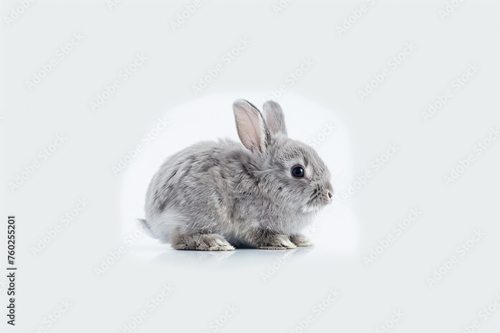 Obraz premium a small rabbit sitting on a white surface