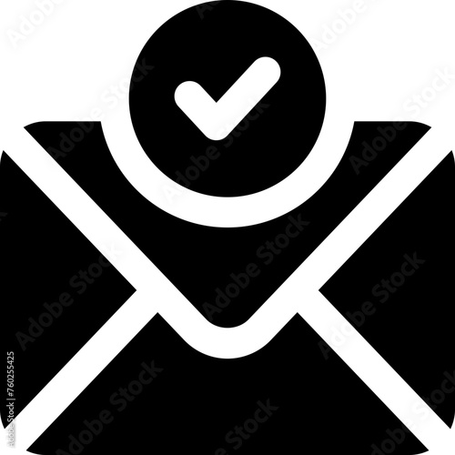 email verification icon. vector glyph icon for your website, mobile, presentation, and logo design.