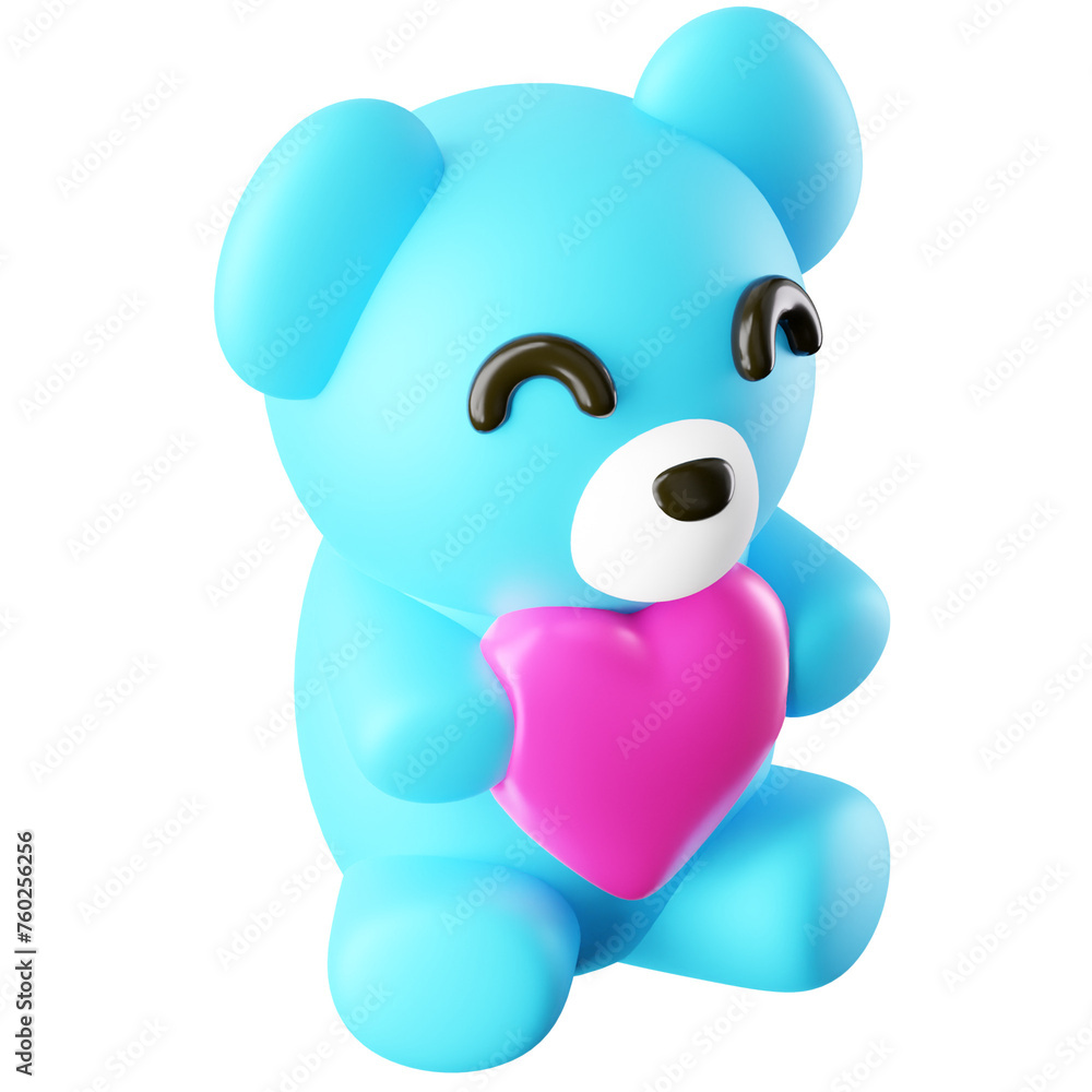 Obraz premium 3D Icon Teddy Bear Illustration