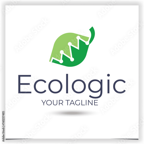 Vector ecologic statistics logo design template