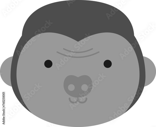Gorilla head illustration