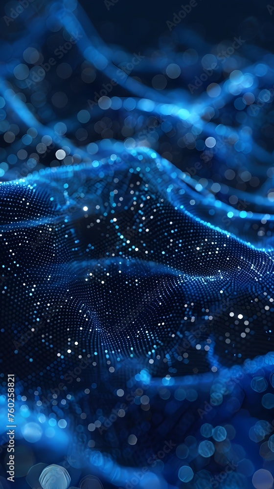Abstract Blue Dots and Lines: A Futuristic Technology Landscape Conveying Innovative Data Flow Abstract Blue Dots and Lines: A Futuristic Technology Landscape Conveying Innovative Data Flow