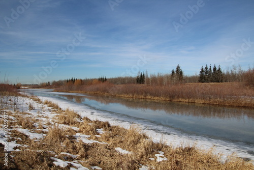 Early Spring On The Lake, Pylypow Wetlands, Edmonton, Alberta