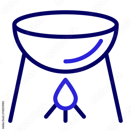 This is the Cooking Pot icon from the travel and tours icon collection with an Outline Color style