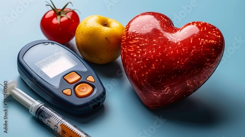 World Health Day Concept With Heart and Medical Items © Berzey Art