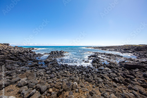 Dynamic Shorelines: Waves and Rocks in Rapa Nui photo