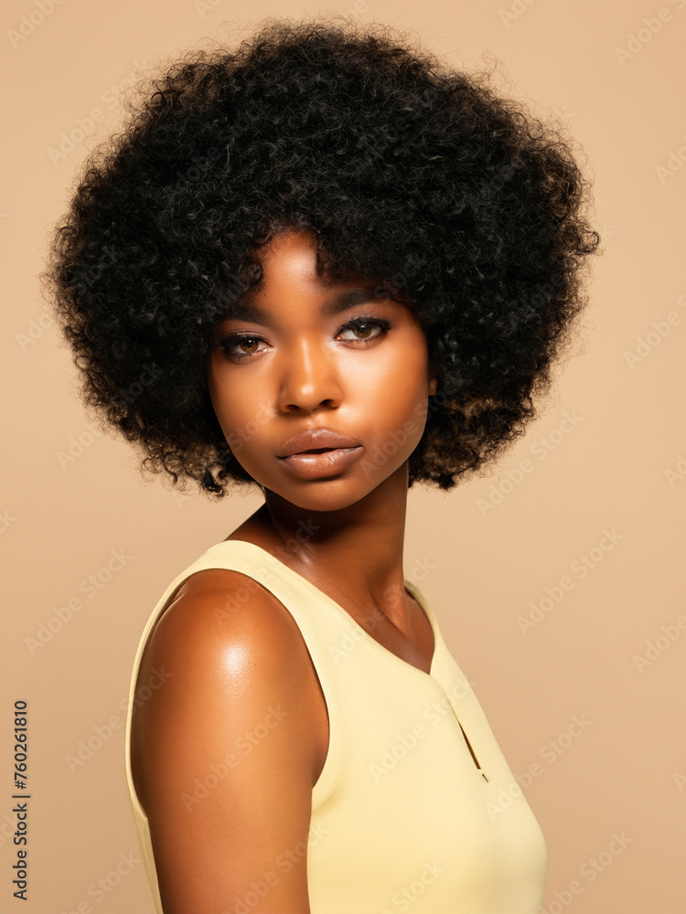 Studio Portrait Of Beautiful Black Woman Studio Portrait Of Beautiful Black Woman