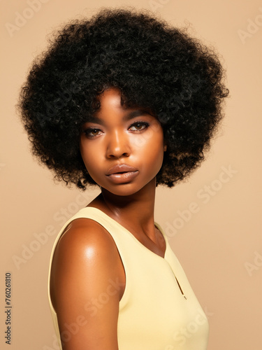 Studio Portrait Of Beautiful Black Woman