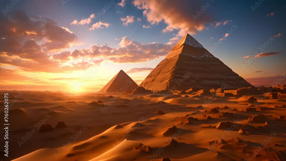 4K HD video clips The Great Pyramid is the largest Egyptian pyramid and ...