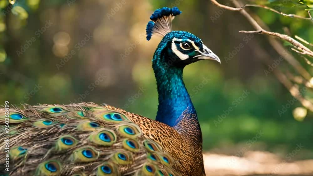peacock with feathers out peacock with feathers out