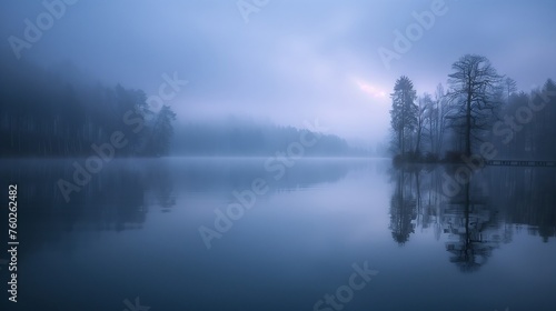 misty morning on the river © Катерина Спіжевска
