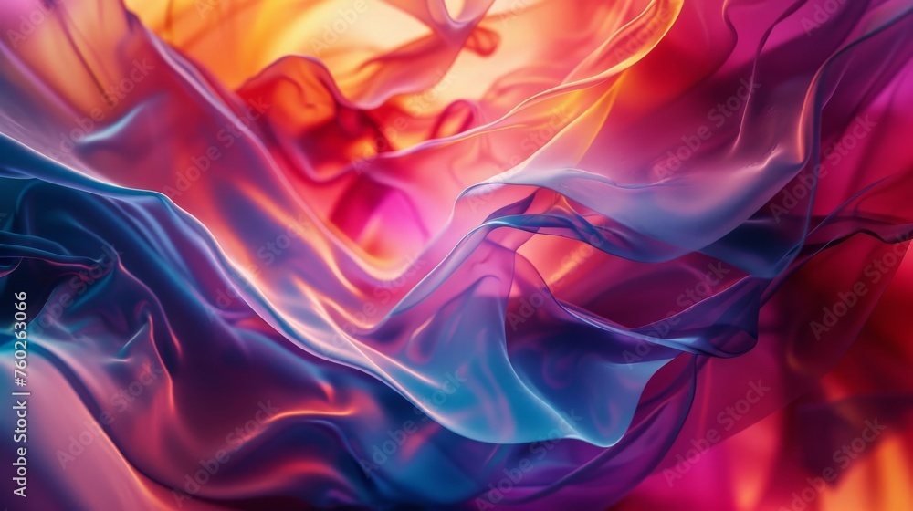 Fototapeta premium Abstract shapes dance in a symphony of colors, offering a feast for the eyes in this visually dynamic stock photo.