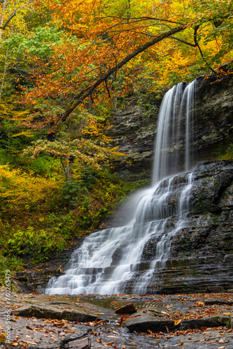 Cascades Falls in autumn colors