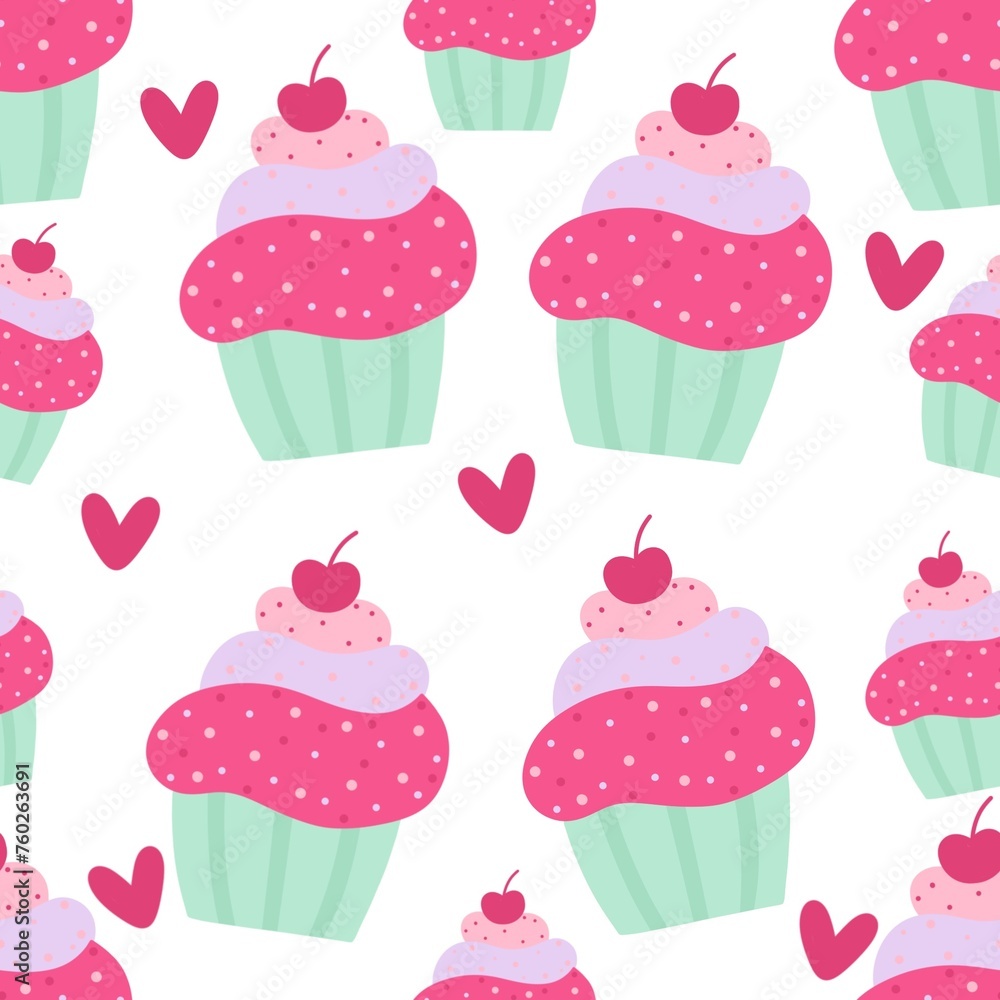 cupcake seamless pattern cupcake seamless pattern