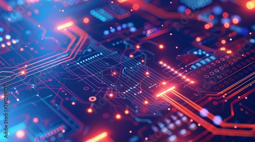 Wallpaper Mural Cybersecurity illustration, circuit board with lock, secure connection and data protection concept Torontodigital.ca