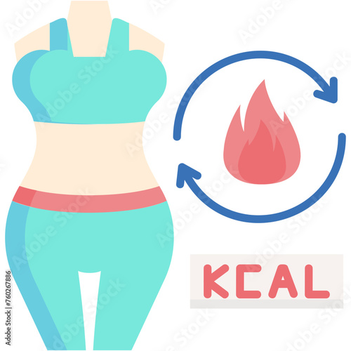 Calories Burn Illustration