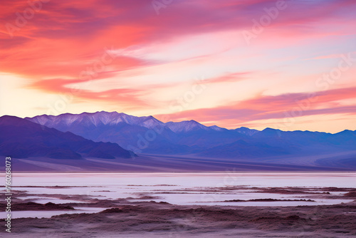 Dusk Transforms Death Valley into a Canvas of Nature's Colors and Textures