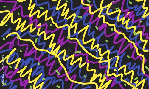 Abstract colorful line art background illustration
