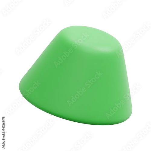 3d vector truncated cone icon. Isolated on white background. 3d geometric shape concept. Cartoon minimal style. 3d geometry icon vector render illustration.