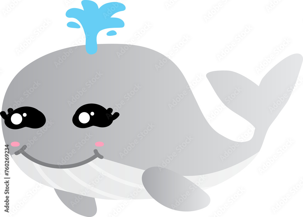cute whale cartoon , sea animal cute whale cartoon , sea animal