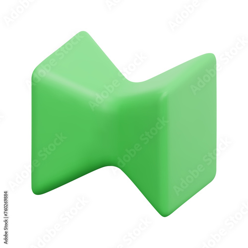 3d pinch model vector icon. Isolated on white background. 3d geometry, volume and form design concept. Cartoon minimal style. 3d pinch shape icon vector render illustration.