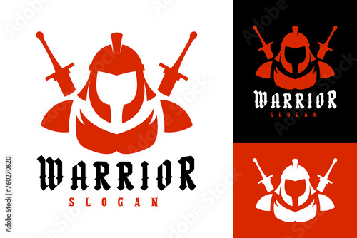 Vector Warrior Helmet Knight Logo Design
