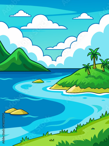oceans vector water landscape background