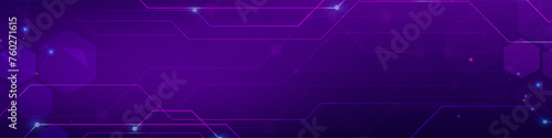 Gradient Digital technology banner. Futuristic banner for various design projects such as websites, presentations, print materials, social media posts