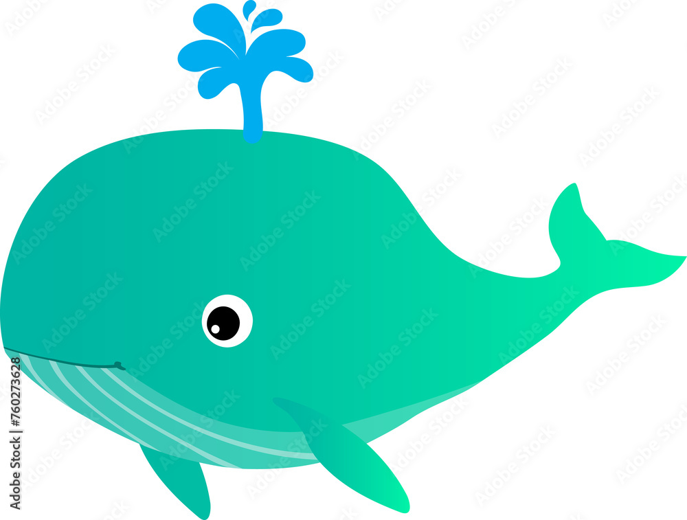 cute whale cartoon