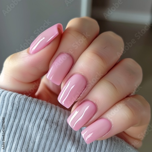 holding pink mani nail polish plain walls light hearted aesthetics extremely sharp shaded sleek blond hair frostbite bees curvatures cone shaped plush