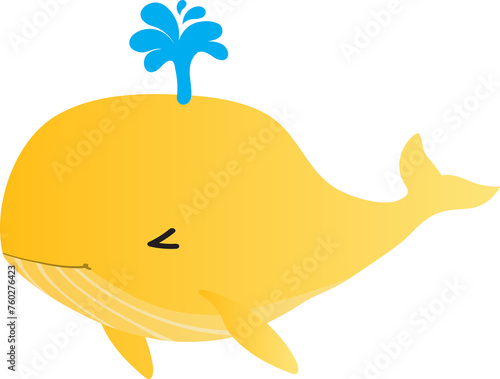 cute whale cartoon  fish