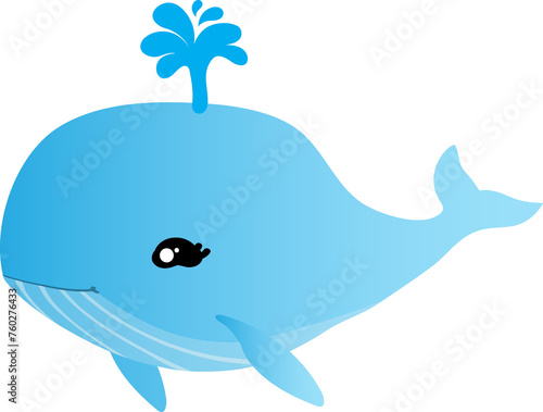 cute whale cartoon  fish