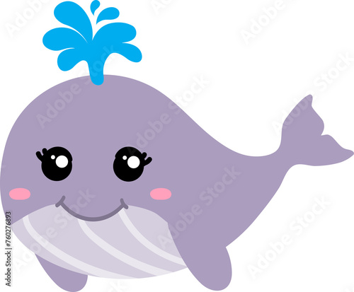 cute whale cartoon