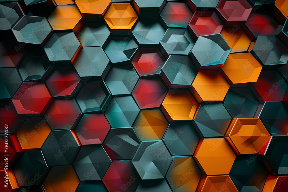 Geometric hexagon pattern for background Geometric hexagon pattern for background