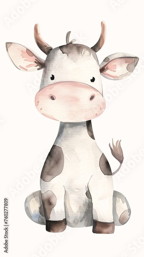 cow sitting down simple illustration full design professional portfolio crossbreed princess photo