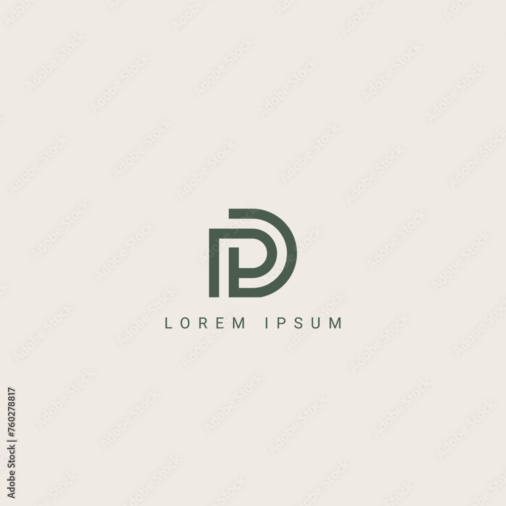 Modern unique letter PD DP logo icon design template elements Modern unique letter PD DP logo icon design template elements