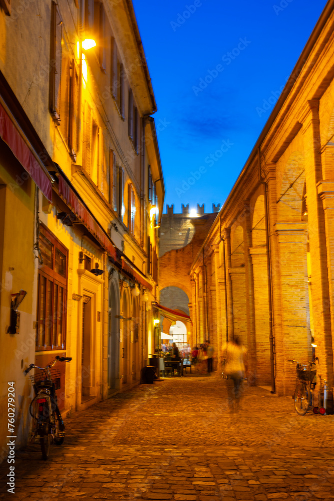 Street in the old town at night