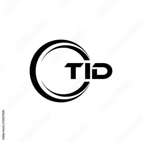 TID letter logo design with white background in illustrator  cube logo  vector logo  modern alphabet font overlap style. calligraphy designs for logo  Poster  Invitation  etc.