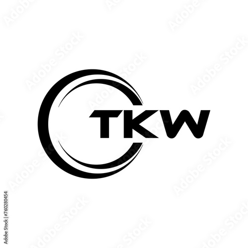 TKW letter logo design with white background in illustrator  cube logo  vector logo  modern alphabet font overlap style. calligraphy designs for logo  Poster  Invitation  etc.